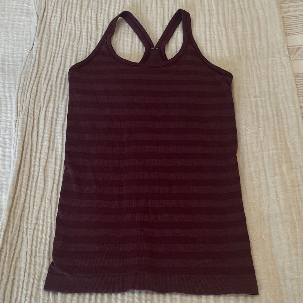 Lululemon Athletica Dark Striped Tank Top
